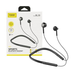 Auscultadores Bluetooth Fita para o Pescoço Foneng BL30 Cartão TF suportado 130mAh Preto
